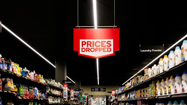 Woolworths no longer uses the “Prices Dropped” tagline.