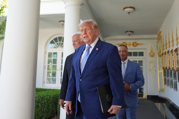 President Donald Trump at the White House on Thursday.
