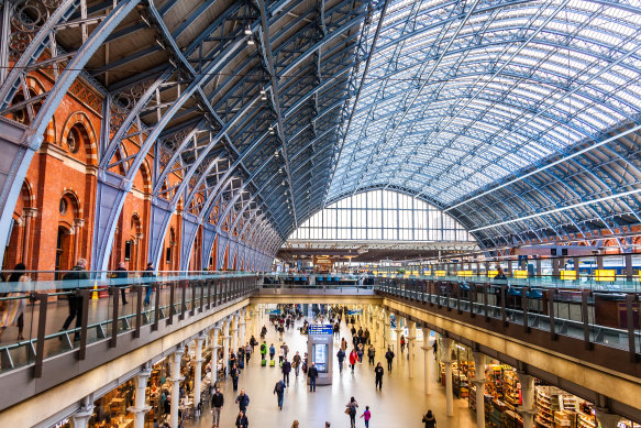 St Pancras Station, London.