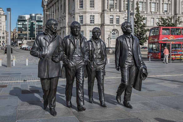 The Beatles statue in Liverpool, which Burwood hopes to emulate with a larger-than-life bronze tribute to AC/DC.