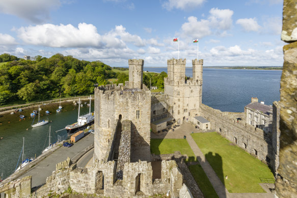 Caernarfon Castle is one of the medieval wonders of Wales.
