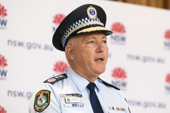 Le commissaire de police de NSW, Mick Fuller, a reçu des pouvoirs supplémentaires. 