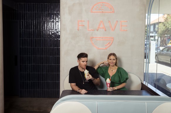 Flave ceo stuart cook and his wife samantha cook are hoping to be the mcdonald’s of plant-based burgers.