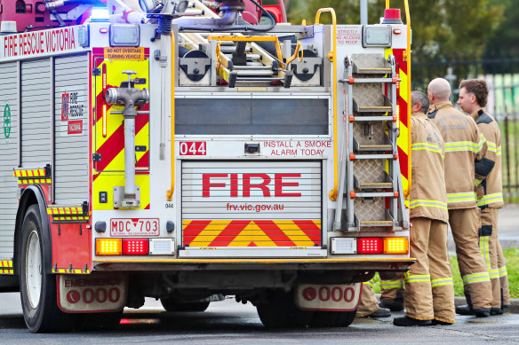 The firefighters’ union estimates that 42 per cent of the Fire Rescue Victoria fleet is past its 15-year replacement date.
