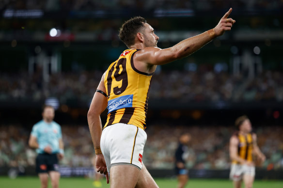 Jack Gunston won three premierships alongside Mitchell as former teammates.