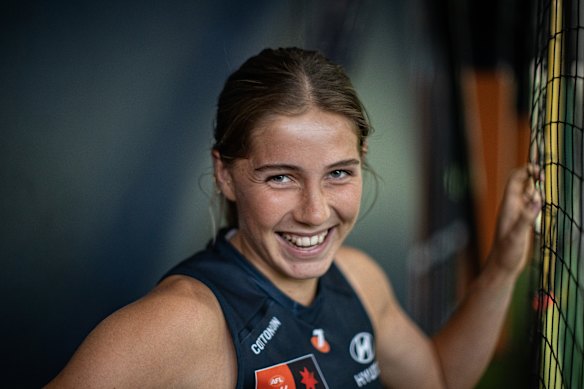 Carlton rookie Poppy Scholtz 