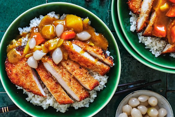 Japanese-style chicken schnitzel curry.