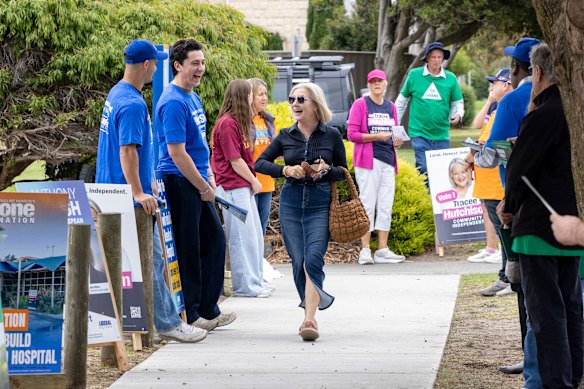 Nepean Byelection Polling booth at Dromana Community Hall.