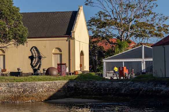 An old Limbo mortar and guns from an Adelaide class frigate are among heritage items being progressively shifted from the site.