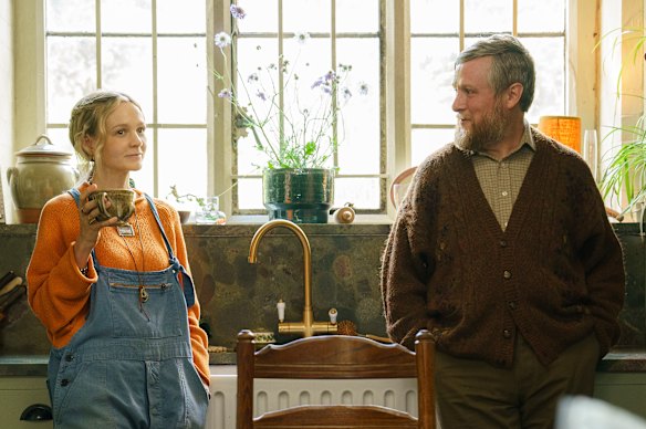 Carey Mulligan and Tim Key in The Ballad of Wallis Island. 