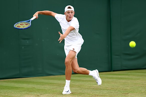 Hewitt’s forehand is already a weapon.