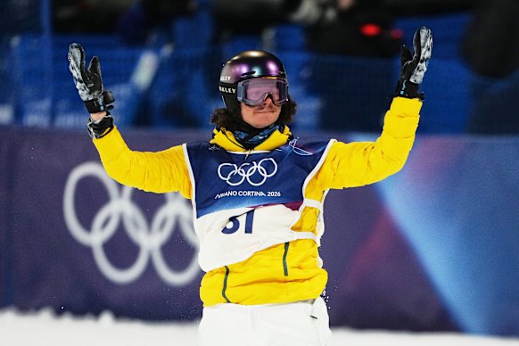 Australia’s Valentino Guseli on Saturday night. 