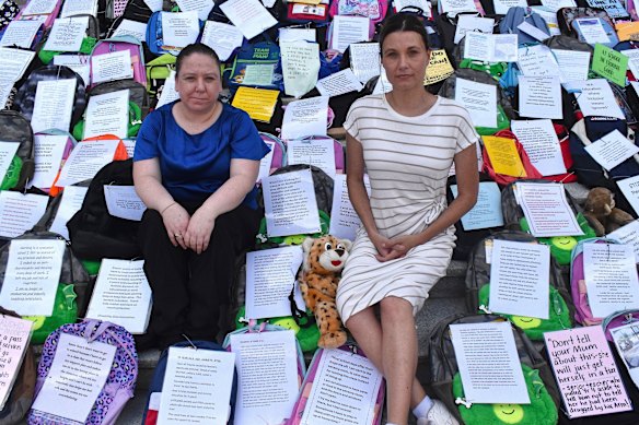 Emily Heyworth, from ACE WA, and Symone Wheatley-Hey from Square Peg Round Whole.