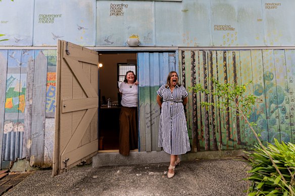 Dickson Street Space board member Elaena Gardner and Sydney Community Foundation chief executive Loredana Fyffe at the property in Newtown. 