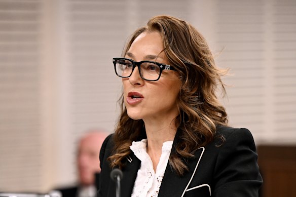 Counsel Assisting the Commission Dr Peggy Dwyer givers her opening statement during the opening statement of the ICAC Operation Rosny inquiry.