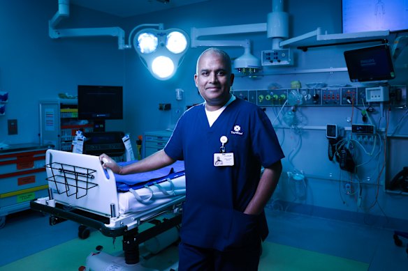 Associate Professor Joseph Mathew at The Alfred hospital was at the forefront of treating US marine Travis Reyes, who was critically injured in a fatal Osprey crash on Melville Island.