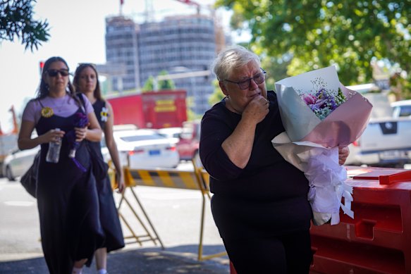 Matilda’s grandmother arrives at the funeral.