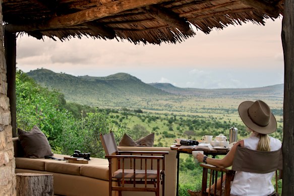 Klein’s Camp, looking out across the Serengeti.