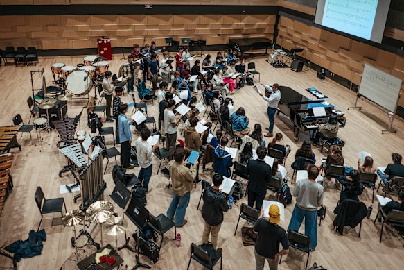 Interlochen students during a choir practice. The school is still contending with the fallout from its former links to Jeffrey Epstein.