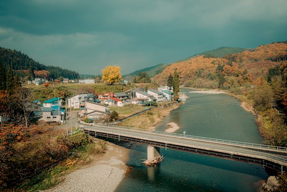 A village near Kita-Akita and Ani districts sits alongside a forests shared by humans and bears in Akita Prefecture.