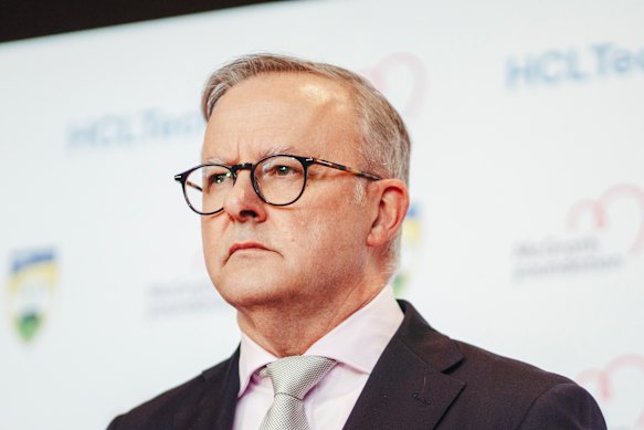  Anthony Albanese at the Pink Test last year.