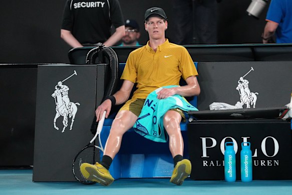 Sinner was not in a good state on Saturday.