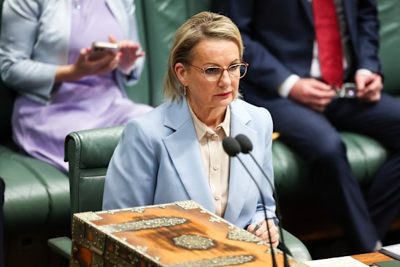 Opposition Leader Sussan Ley in question time on Monday.