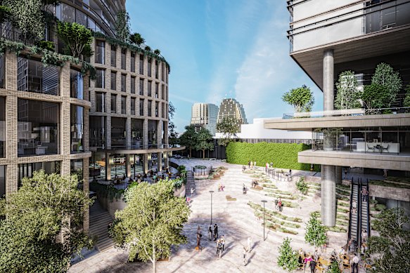 An artist’s impression of the Vicinity Centres plan for Box Hill.
