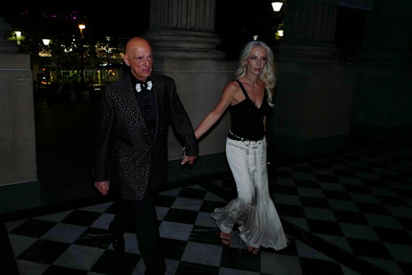 Retail billionaire Solomon Lew arrives at the event.