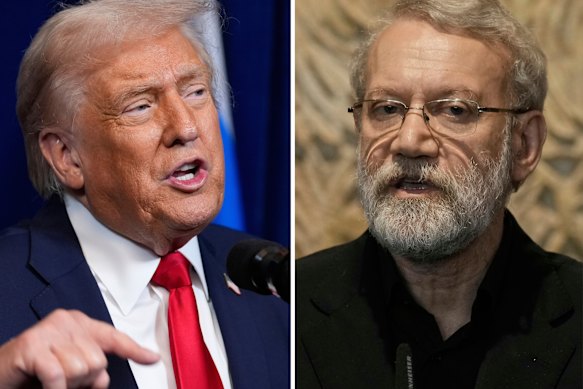 Donald Trump and Iran&rsquo;s National Security Council chief Ali Larijani traded threats in December.