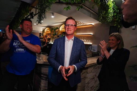 Liberal MP Anthony Marsh in Rye after winning Nepean by-election last Saturday.