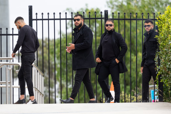 Mourners arrive to pay their respects to Sam “The Punisher” Abdulrahim.