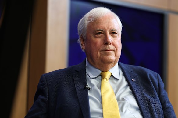 Clive Palmer, Trumpet of Patriots chairman and party spokesperson.