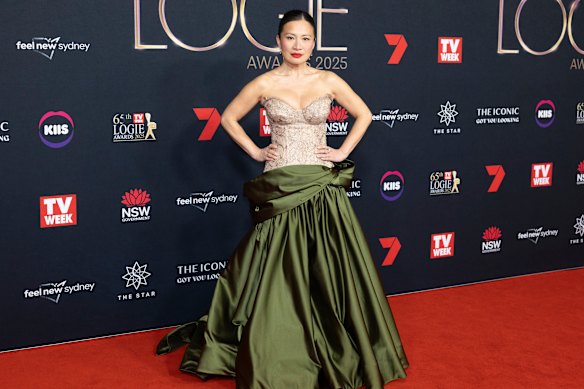 Poh Ling Yeow in Velani at the 2025 Logies Awards at The Star.