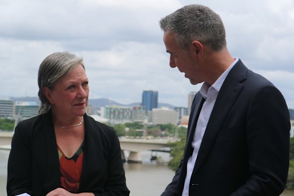 Q Shelter chief executive Fiona Caniglia and AHURI’s head of development Dr Tom Alves.