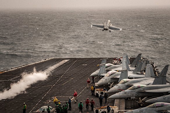 The US is moving its only Pacific-based carrier, the USS George Washington, to the Middle East to replace the USS Abraham Lincoln (pictured in 2019).