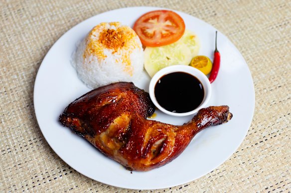Chicken inasal (marinated grilled chook).