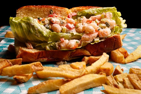 The coconut prawn roll.