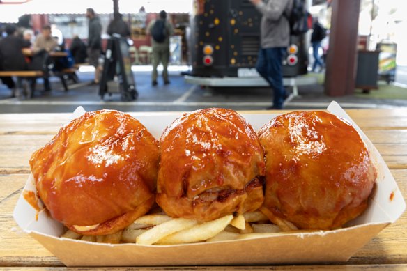 The ‘soggy burger’ at Sosmos could spark Melbourne’s next burger craze.