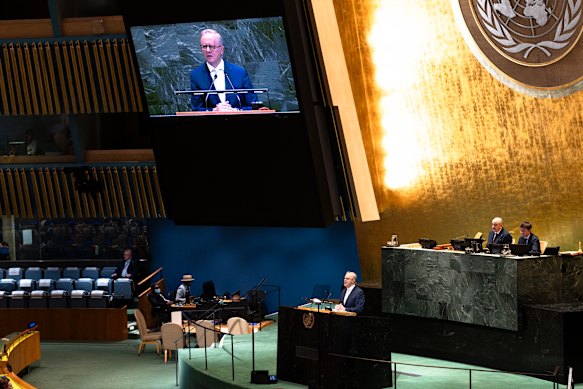 Anthony Albanese wows the crowd at the United Nations General Assembly