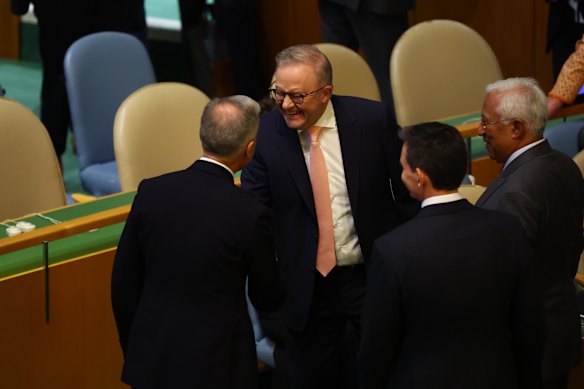 Prime Minister of Canada Mark Carney, and Prime Minister Anthony Albanese at the Two-State Solution Conference.