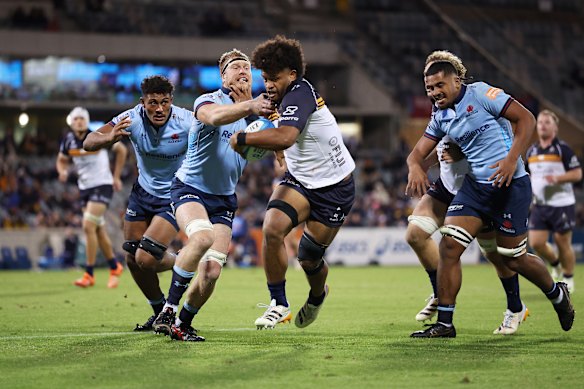 Rob Valetini was immense for the Brumbies, with 20 carries.