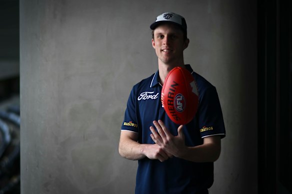 Hunter Holmes is the brother of Geelong star Max (pictured).