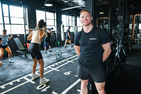 Levi Cox is one of six personal trainers working at the Hustle Wellness Club.