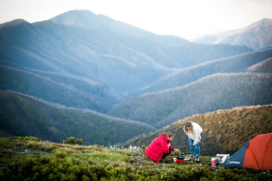 Camping at Mountt Feathertop near Bright.