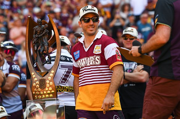 Ben Hunt, who left the field with eight minutes to go in the grand final, was in high spirits today.