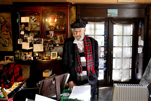 Martin Sharp inside his home in 2012, a year before he died.