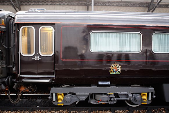 A carriage of the Royal Train seen in Liverpool in 2011.