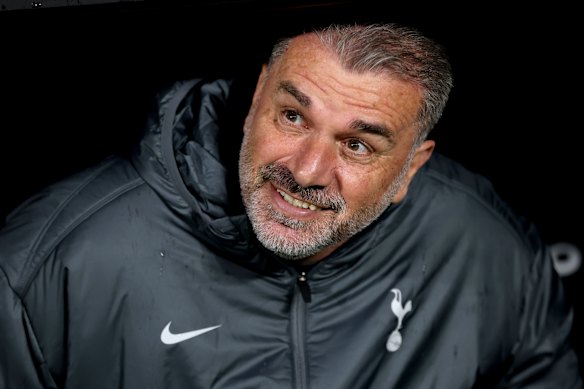 Postecoglou before the Europa Cup quarter-final in Frankfurt.