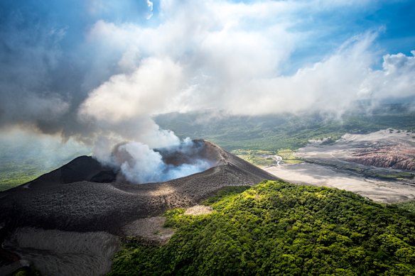 Mount Yasur from a distance. You can also get up close to this active volcano.